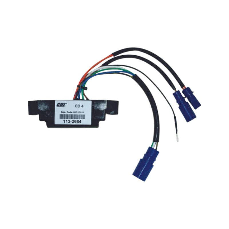 New CDI Johnson & Evinrude 1984 Power Pack 4 Cyl. Cross Flow Engines, 5700 RPM Limit 100 HP OEM # 113-2684