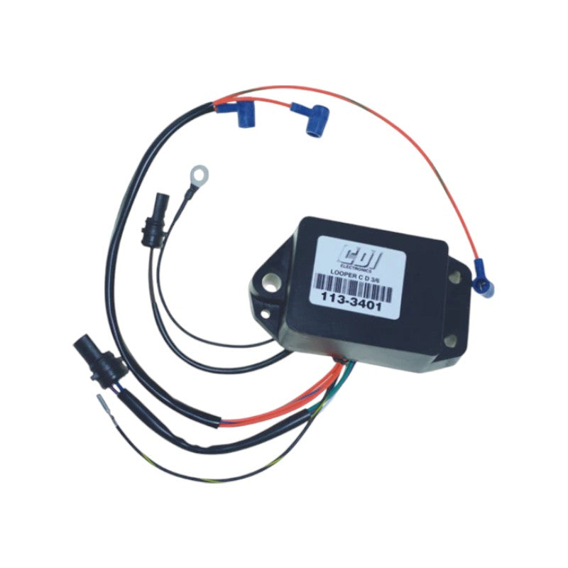 New CDI Johnson & Evinrude 1986-1987 Power Pack 6 Cyl. 8500 RPM Limit 150-225 HP OEM # 113-3401