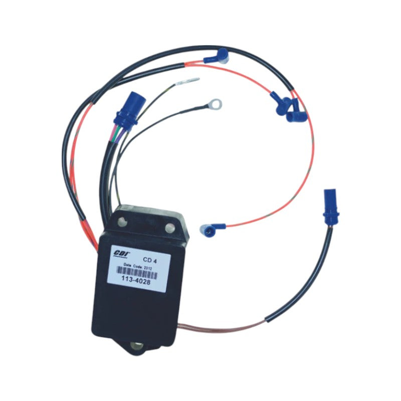 New CDI Johnson & Evinrude 1989-1998 Power Pack 4 Cyl. Cross Flow Engines, No RPM Limit 85-115 HP OEM # 113-4028