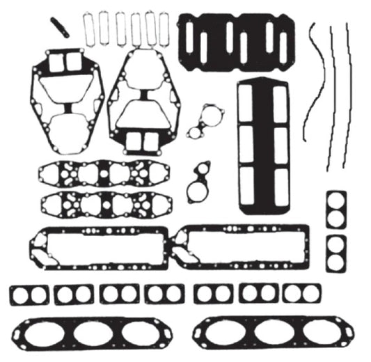 New WSM /  Mercury & Mariner 1984-1991 V6 2.0L 135/150 HP Powerhead Gasket Kit OEM # 27-90484A88