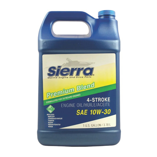 New _ OEM Sierra 10W-30 FC-W 4-Stroke Marine Outboard Engine Oil Part # 18-9420-2