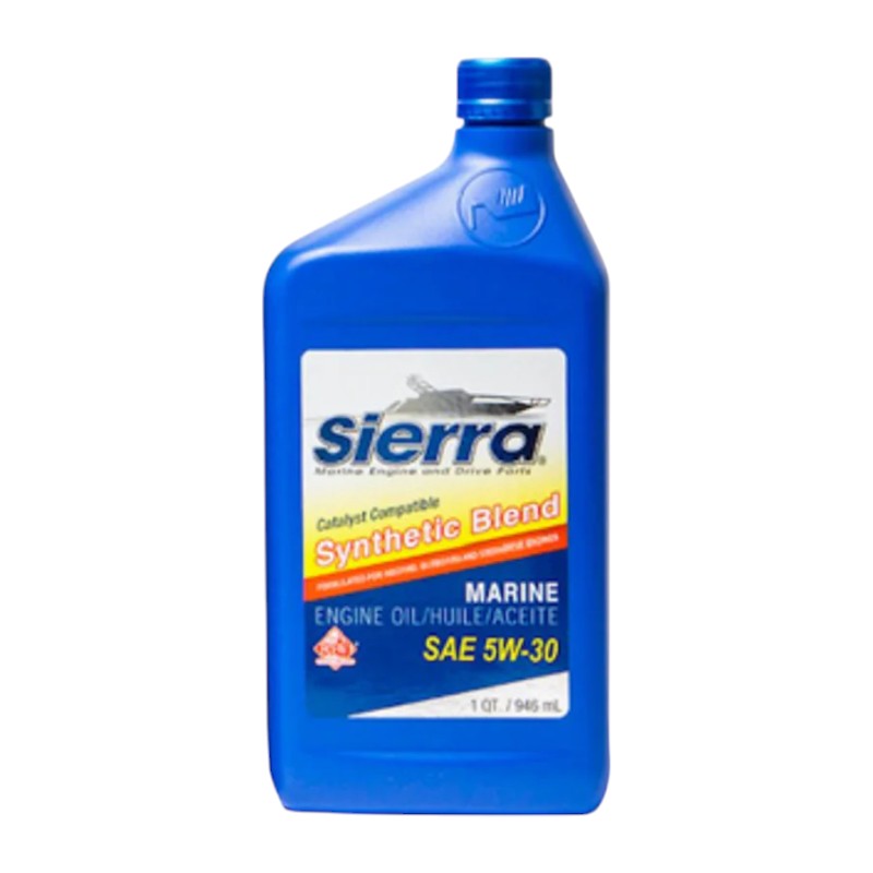 New _ OEM Sierra 10W-40 FC-W-Semi-Synthetic Marine Outboard Engine Oil Part # 18-9551-2