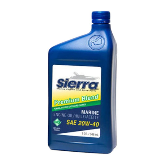New _ OEM Sierra 20W-40 FC-W 4-Stroke Mineral Outboard Engine Oil Part # 18-9450-2
