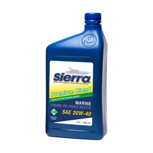 New _ OEM Sierra 25W-40 FC-W 4-Stroke Marine Stern Drive Outboard Engine Oil Part # 18-9400-2