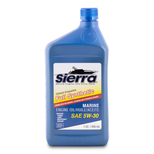New _ Sierra OEM 5W-30 Full Synthetic Outboard Engine Oil Part # 18-9558-2