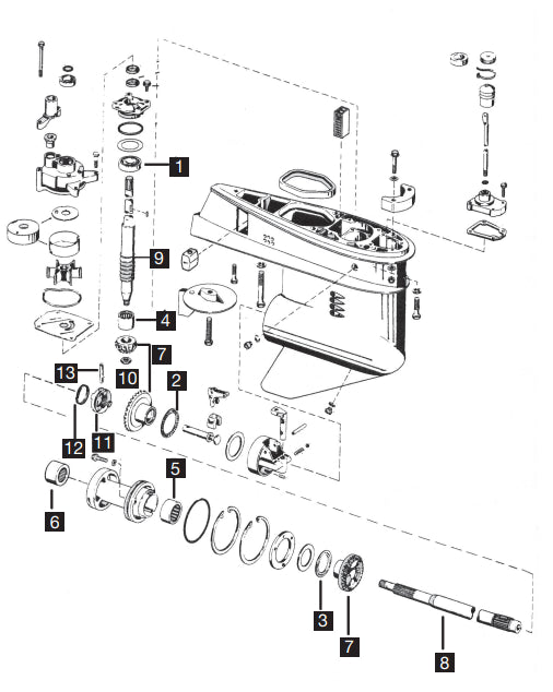 Gearcase Parts Diagrams