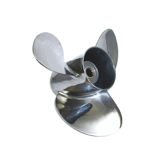 New BRP  OEM Stainless Steel-Polished w Rubber Hub 40 140 HP, 2 Stroke 13 Spline