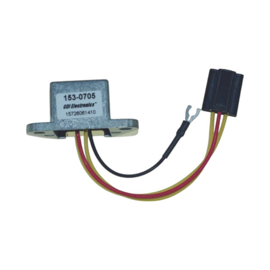 New CDI / Johnson & Evinrude 1968-1969 Rectifier 3/4 Cyl. 3 Wire Replacement, w/ Plug 55-115 HP Part # 153-0705