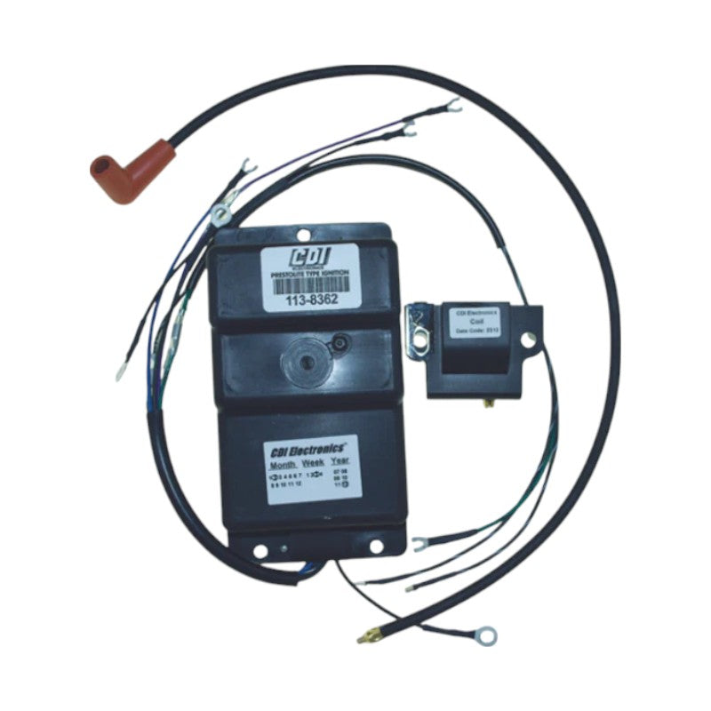 New CDI  Johnson & Evinrude 1968-1972 Battery Power Pack 4 Cyl. Without Points. Requires Phase 2 Rotor 100-125 HP OEM # 113-8362