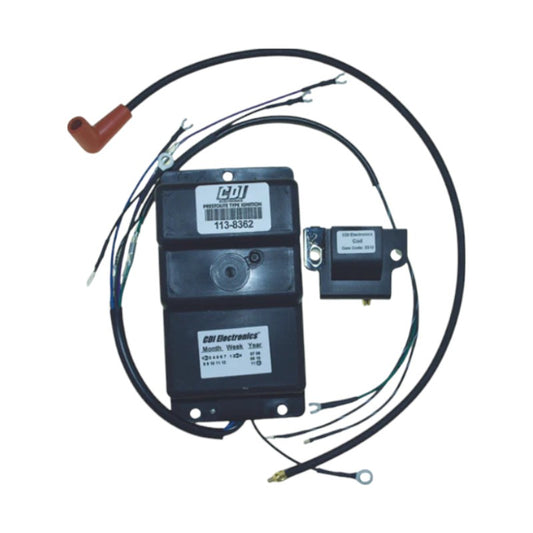 New CDI  Johnson & Evinrude 1968-1972 Battery Power Pack 4 Cyl. Without Points. Requires Phase 2 Rotor 100-125 HP OEM # 113-8362