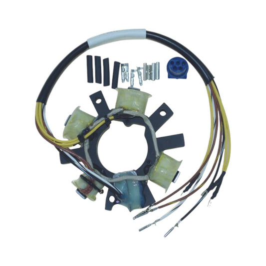 New CDI  Johnson & Evinrude 1977-1999 Stator 2 Cyl., 5 amp Contains Charge Coil, Timer Base & Battery Charge 9.9-60 HP Part # 173-1651