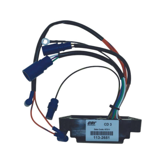 New CDI  Johnson & Evinrude 1985-1987 Power Pack 6 Cyl. 5800 RPM Limit 150-235 HP OEM # 113-2651