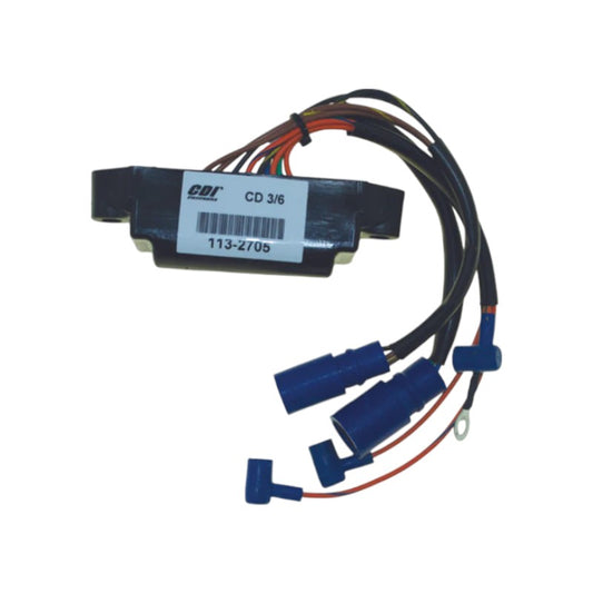 New CDI  Johnson & Evinrude 1985 Power Pack 3 Cyl. No RPM limit 70-75 HP OEM # 113-2705
