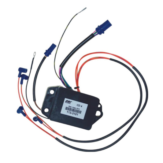 New CDI / Johnson & Evinrude 1986-1988 Power Pack 4/8 Cyl. 6700 RPM Limit OEM # 113-3101