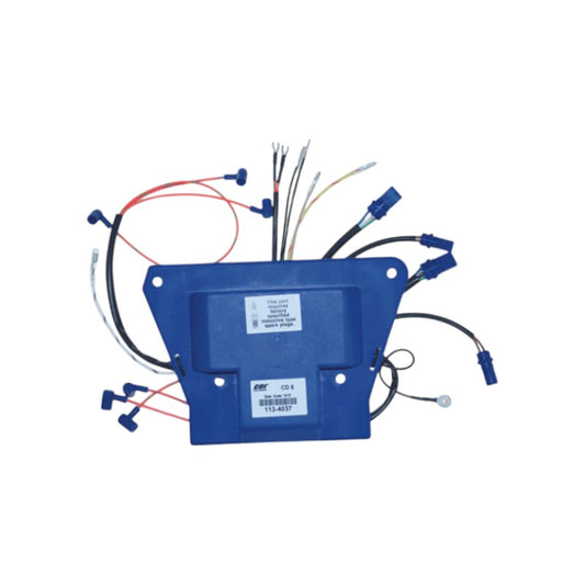 New CDI  Johnson & Evinrude 1988-1992 Power Pack 6 Cyl. Loop Charged Engines w Quick Start & S.L.O.W., 6700 RPM Limit 185-225 HP OEM # 113-4037