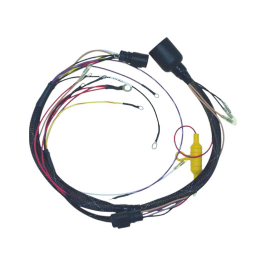 New CDI  Johnson & Evinrude 1991 Wiring Harness 6 Cyl. 150-175 HP Cross Flow Engines, Round Plug w Quick Start & S.L.O.W. OEM # 413-4221