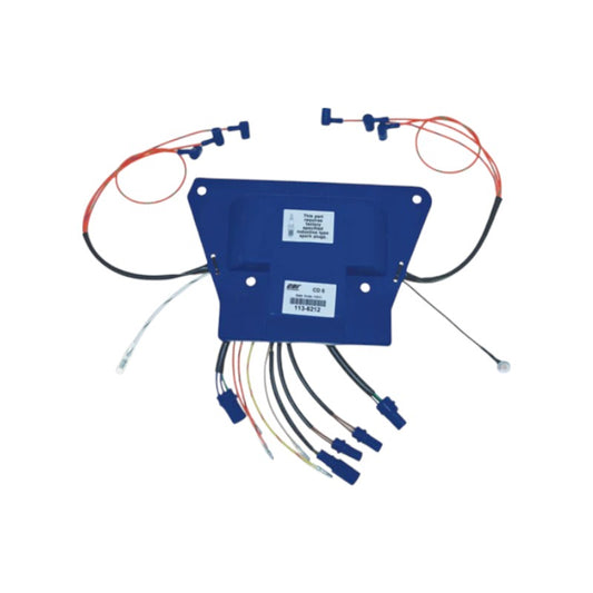 New CDI  Johnson & Evinrude 1993-2001 Power Pack 6 Cyl. Loop Charged Carbureted Engines, w Quick Start & S.L.O.W., 6700 RPM Limit 185-250 HP OEM # 113-6212