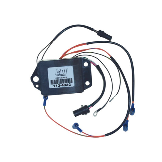 New CDI  Johnson & Evinrude 1996-1998 Power Pack 4 Cyl. Comm Engines, 6700 RPM Limit 125 HP OEM # 113-4032
