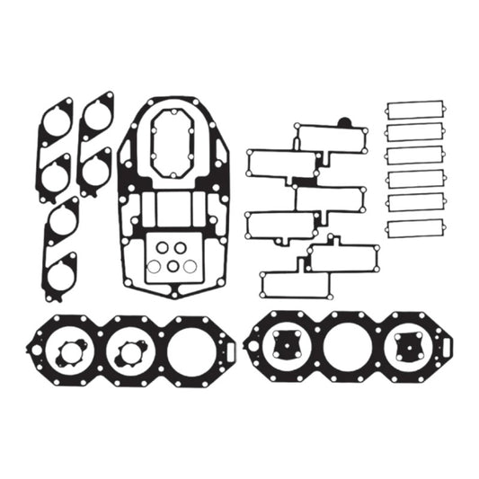 New Red Rhino _ Johnson & Evinrude 1993-2001 200-250 HP V6 Big-Bore Carb & 3.0L Ficht Looper Outboard Powerhead Gasket Kit OEM # 0437725