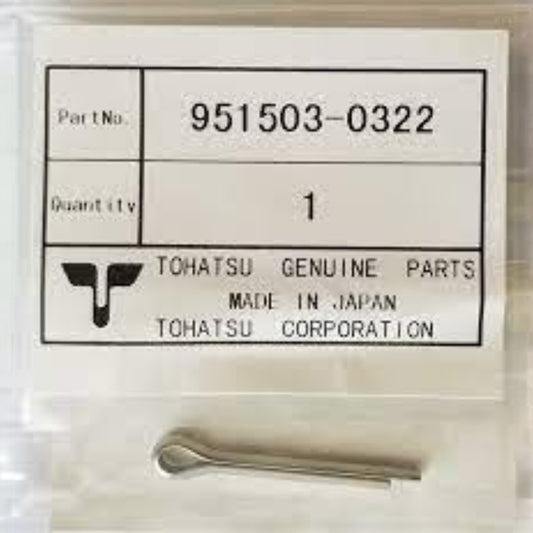 OEM Nissan & Tohatsu 25-30 HP 2-Stroke Outboard Gearcase Split Pin OEM # 9515030322M